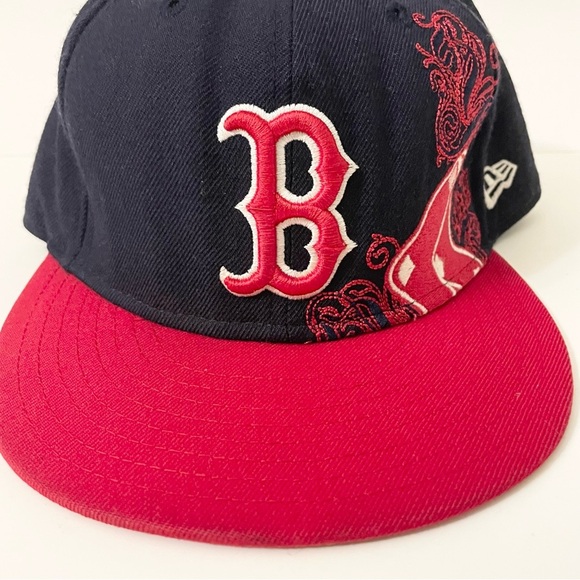 Boston Red Sox MLB Hat Cap Fitted 7 1/2 Wool New Era 59Fifty - Picture 2 of 16
